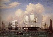 unknow artist Warship painting